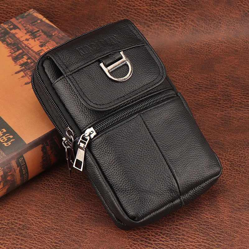 

Cowhide Phone Bag for Middle-aged Men, Crossbody Waist Bag, Vertical Waist Bag, Export Single Shoulder Crossbody Phone Case, Por