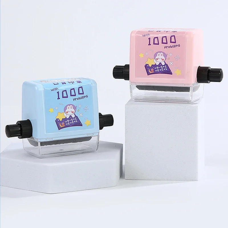 3 Rows of Rollers Math Roller Stamp 1000 Questions Operational Teaching Tools Teaching Stamps for Kids