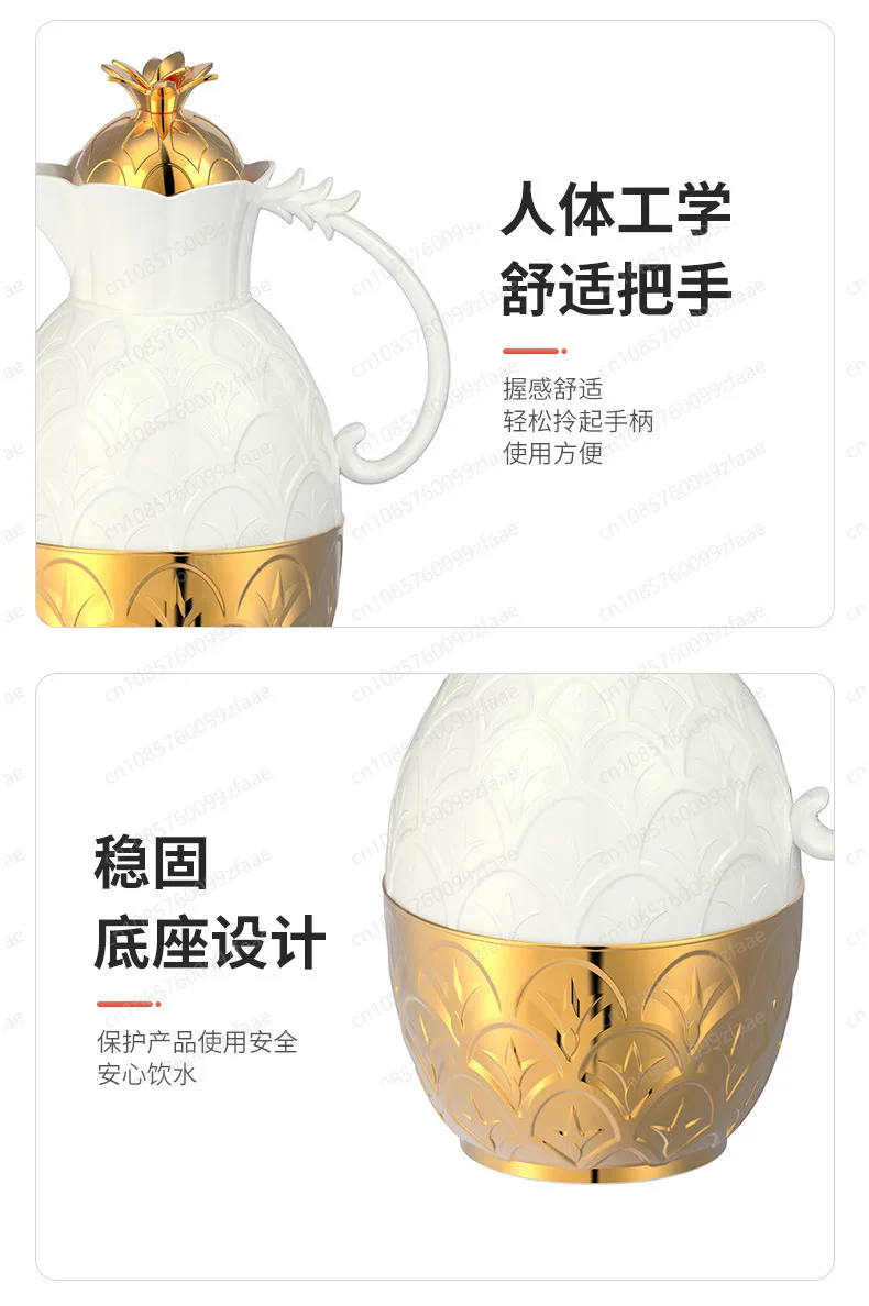 1000ml bule de café árabe suco comercial bebida bule de flores 12 peças