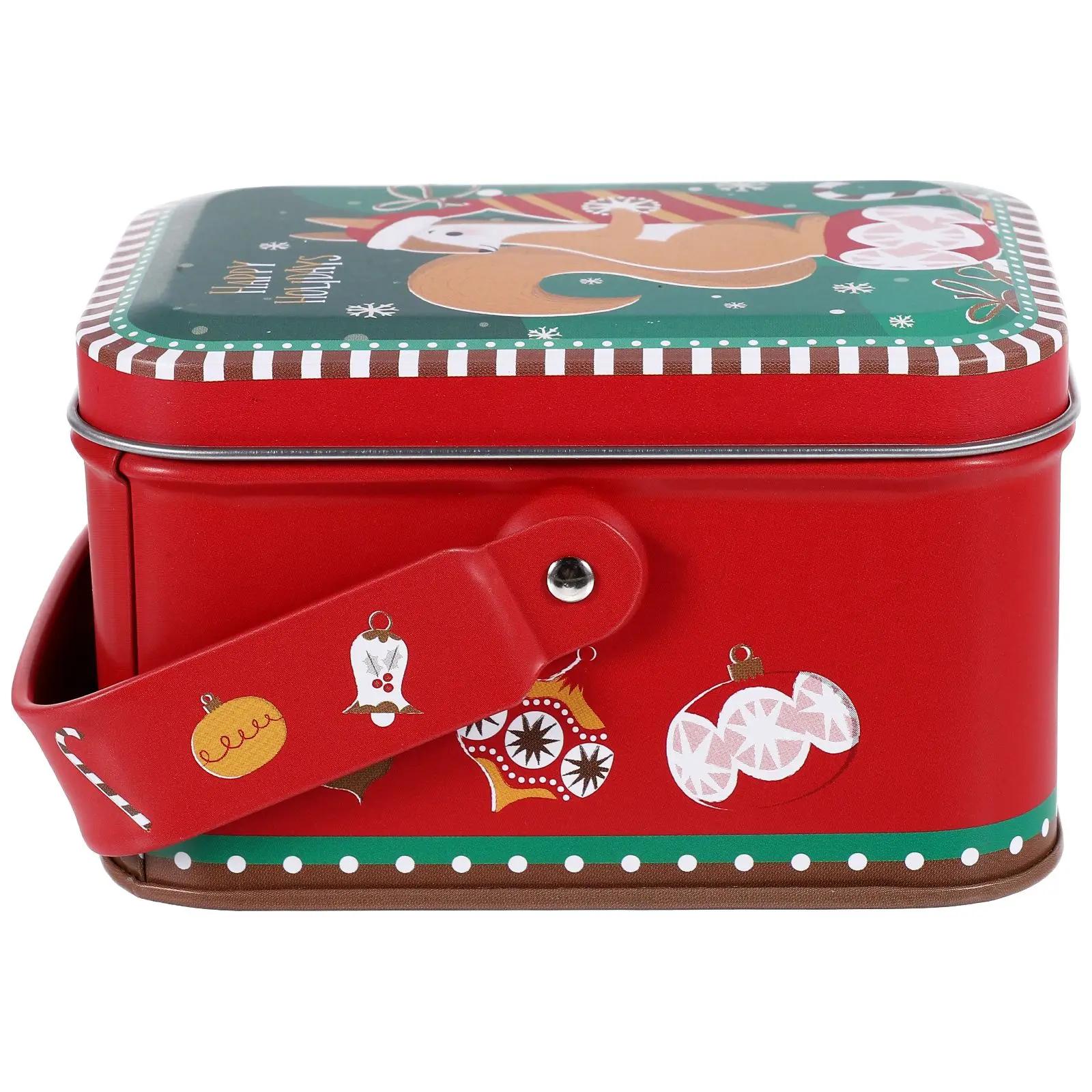 

Christmas Gift Box Candy Jar Cookie Tin Sugar Case Supplies Tins Tinplate Storage Containers