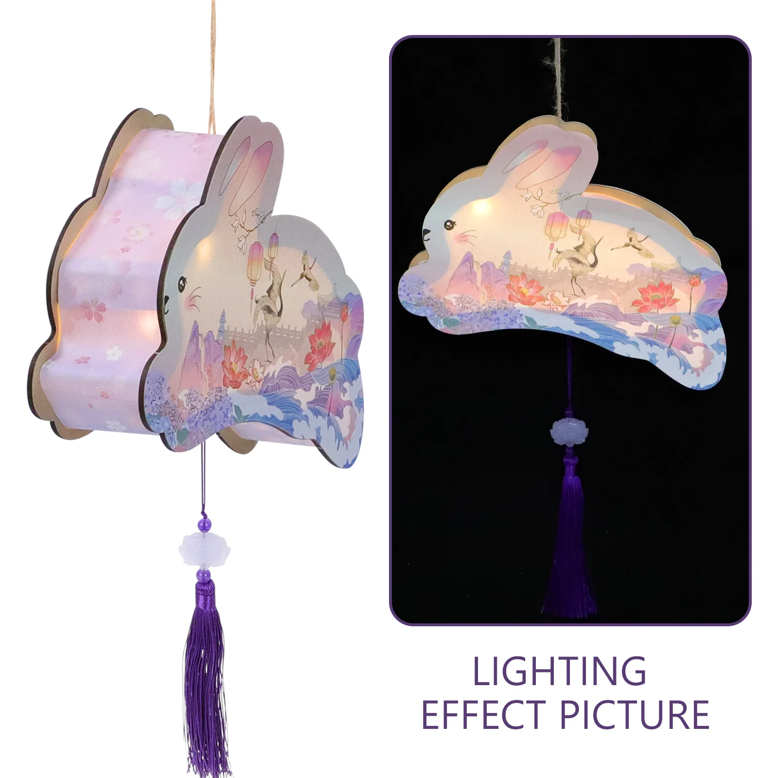 Lanterna de madeira linda estilo chinês decoração festiva lanterna luminosa brilhante para festa de ano novo