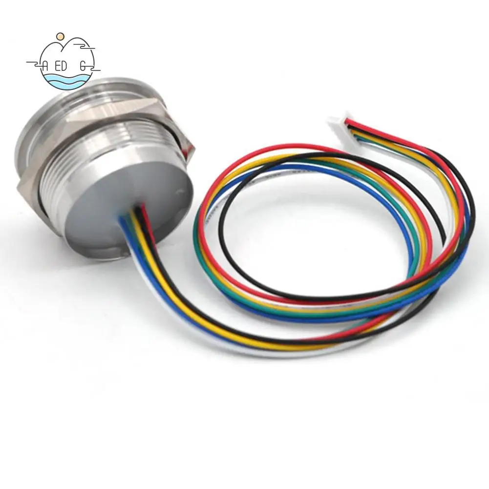 AED6-R503-5V RGB LED DC5V UART MX1.25-6Pin Waterproof Capacitive Fingerprint Module Sensor Scanner For Arduino Android