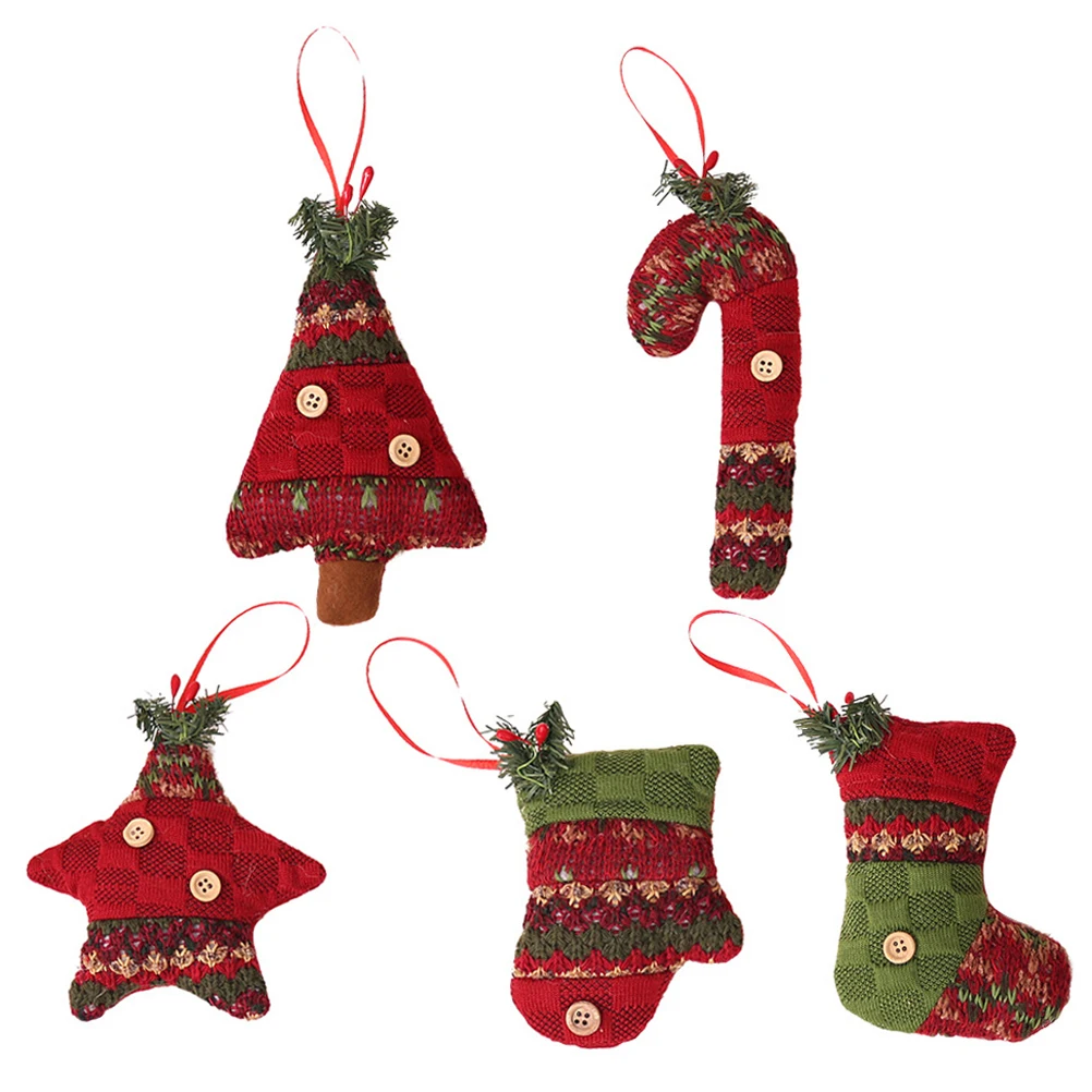 

5Pcs Christmas Tree Hanging Ornament Decorative Pendants Xmas Party Supplies Safe Eyecatching Elements