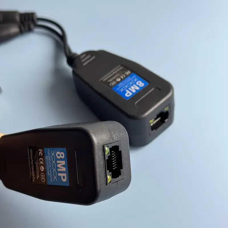 8MP CCTV فيديو Balun BNC إلى RJ45 2 في 1 أو 3 في 1 فيديو قوة الصوت موصل جهاز الإرسال والاستقبال لكاميرا CCTV #5
