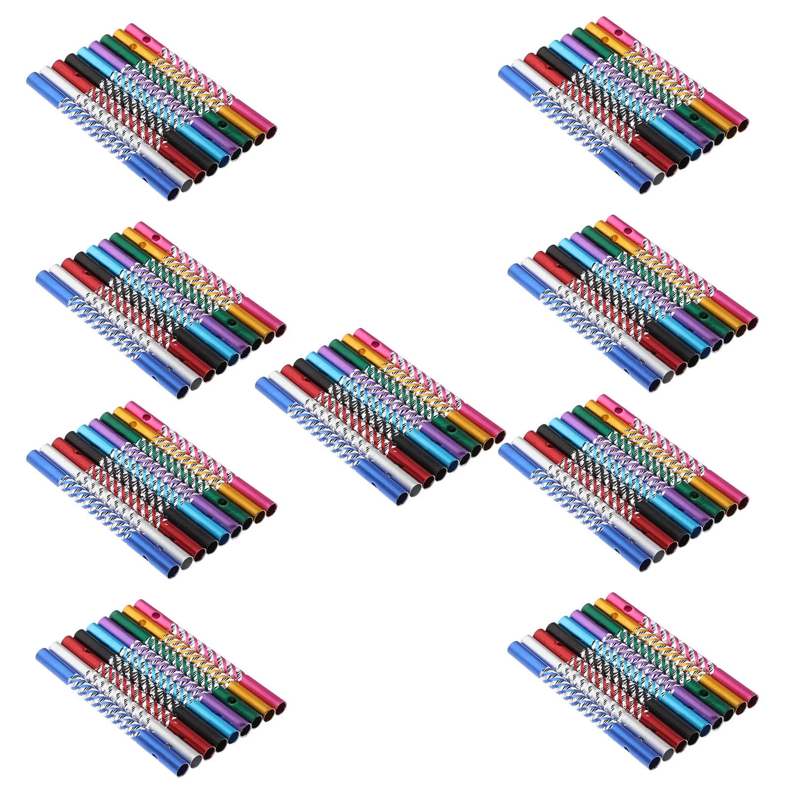 

90Pcs Wind Chime Tubes Replacement Aluminum Oxide Metal Tubes for Outdoor Garden Decor DIY Craft Supplies Bulk Kit