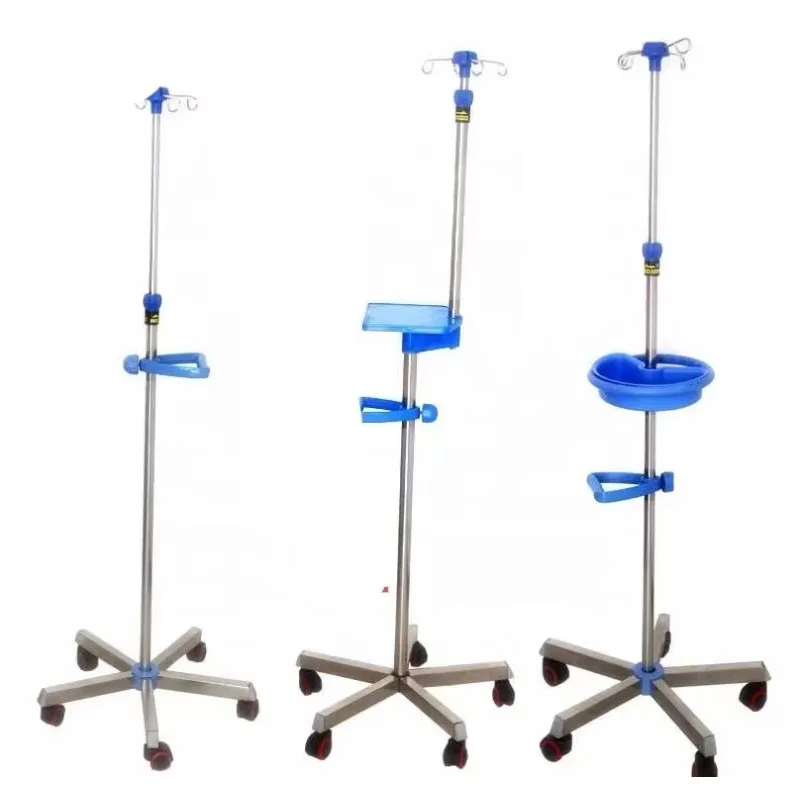 IP-106 Stainless Steel Infusion Stand Height Adjusts  110 -190cm Stable Convenient Infusion Stand