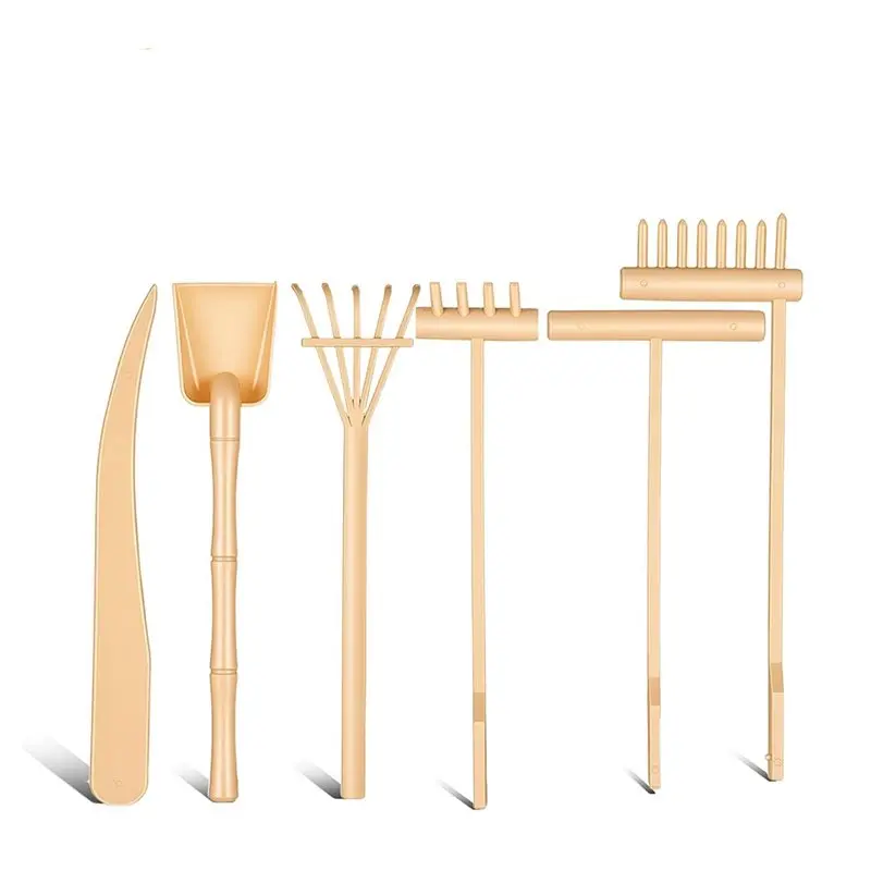 AAAF Garden Rake Set Of 6 Pieces- DIY Sand Garden Accessories Ideal For Desk Decoration& Indoor Relaxation