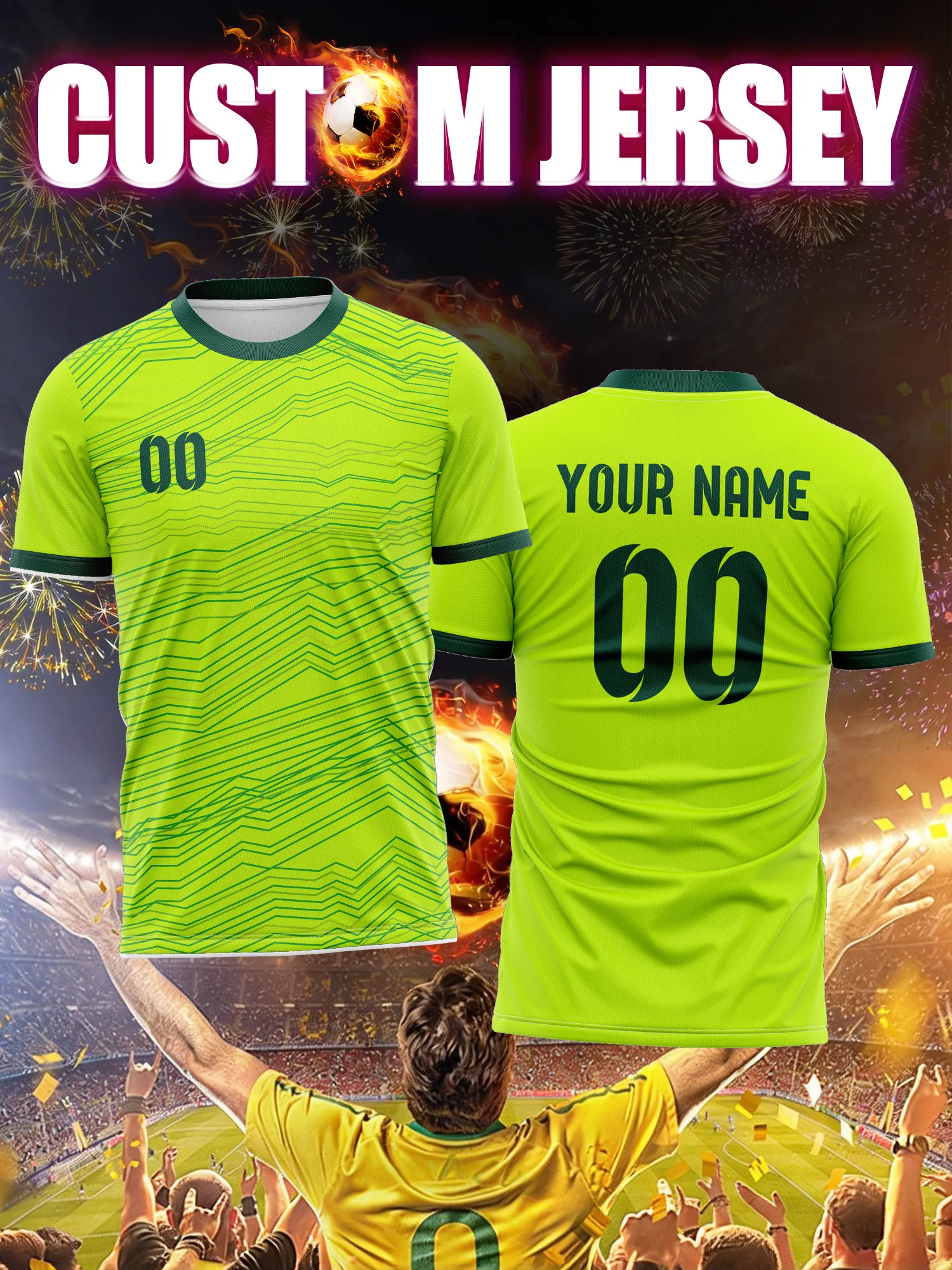 

Футбольная форма с индивидуальным фото, именем и номером для профессиональных интенсивных тренировок