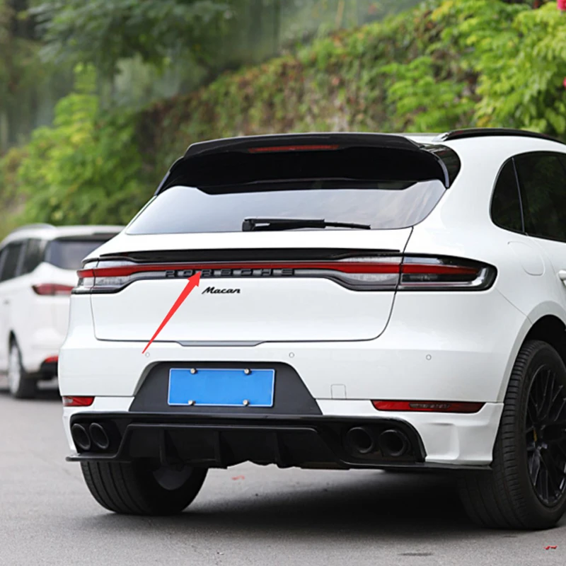 Do Porsche Macan Gts Spoiler samochodu Macan Turbo tylne światło dekoracyjne części w spojler z włókna węglowego rzeczywistym 2018-2020 — zdjęcie 7