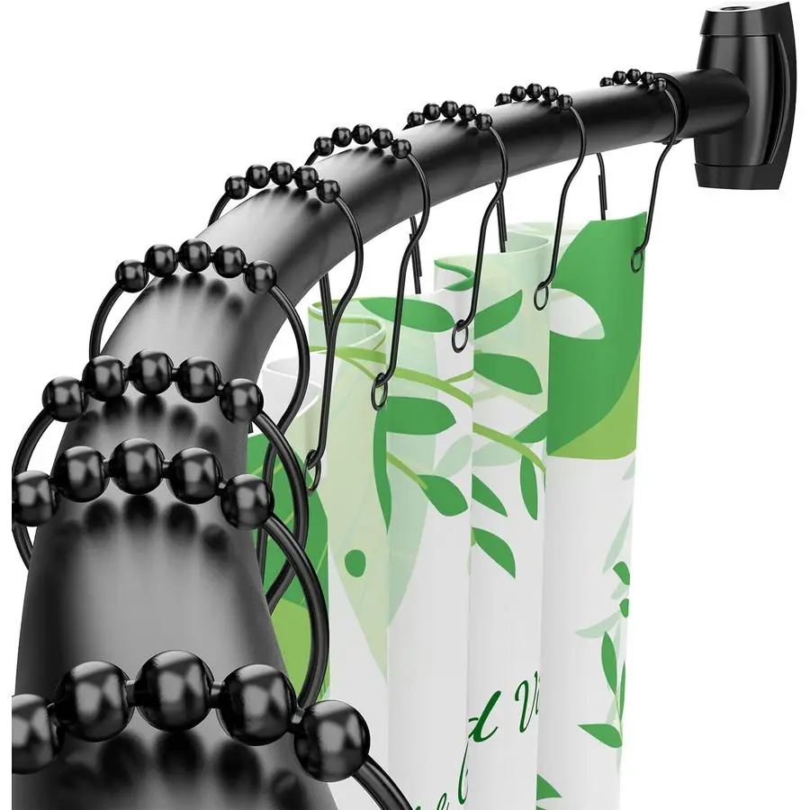 

Curved Shower Curtain Rod for Bathroom, 4072 Inches Adjustable Curved Shower Rod, 0.9MM Aluminum Shower Curtain Rod with Rotatin