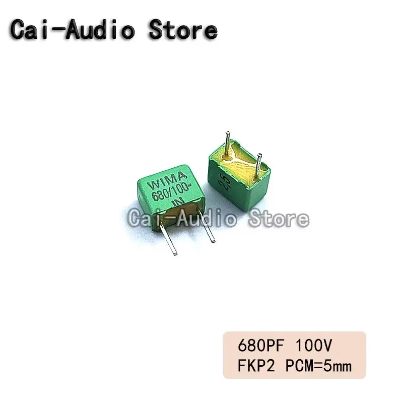 

5PCS/10PCS/20PCS/Lot Brand NEW WIMA FKP2 100V 680PF 100V 681 0.00068UF Film Capacitor 100v680pf 100v681 Pitch 5mm 2.5%