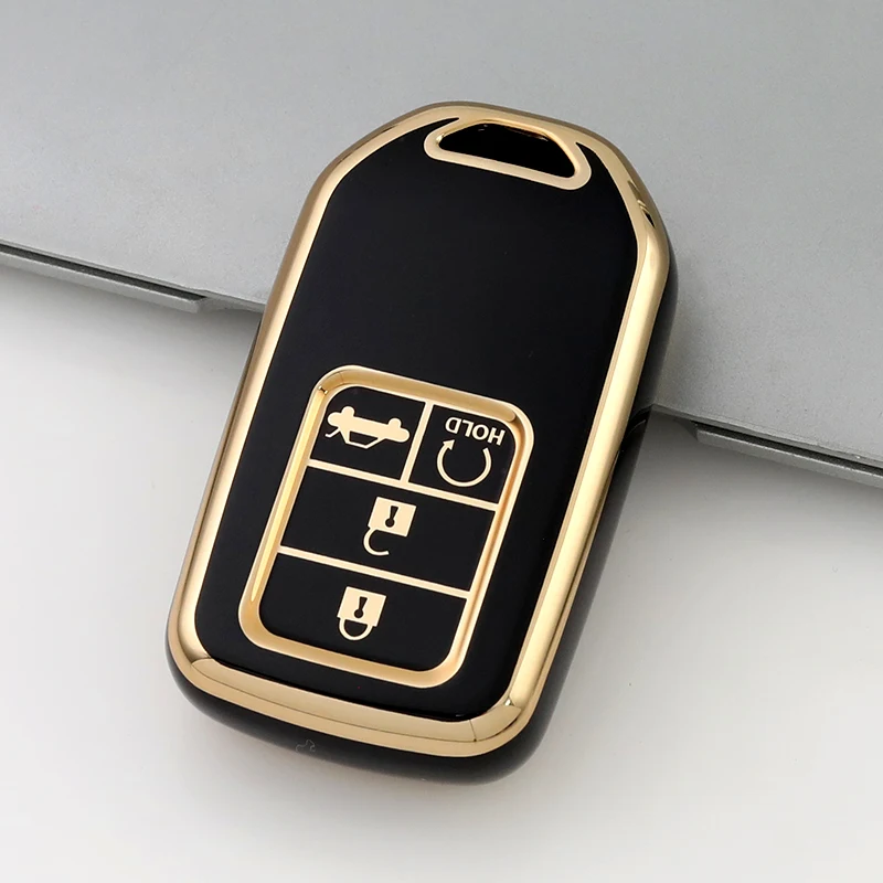 4 Buttons TPU Smart Car Remote Key Shell for Honda Fit Odessey City Jazz XRV Venzel HRV CRV Accord Insert Auto Key Case Cover