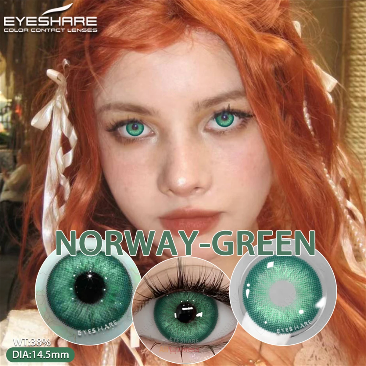 EYESHARE Colored Contact Lenses 2Pcs Colorful Contact Green Lenses Cosmetics Colored Lens Blue Eye Lenses Yearly Eye Contacts