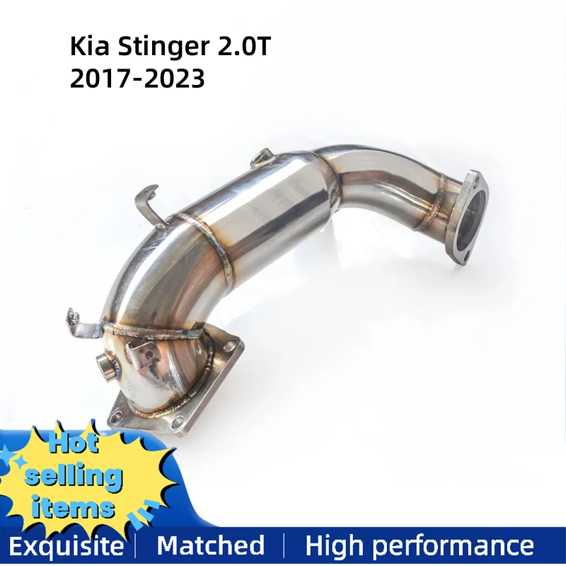 The stainless steel exhaust downpipe used in the competition is suitable for the exhaust system of Kia Stinger 2.0T 2017-2023