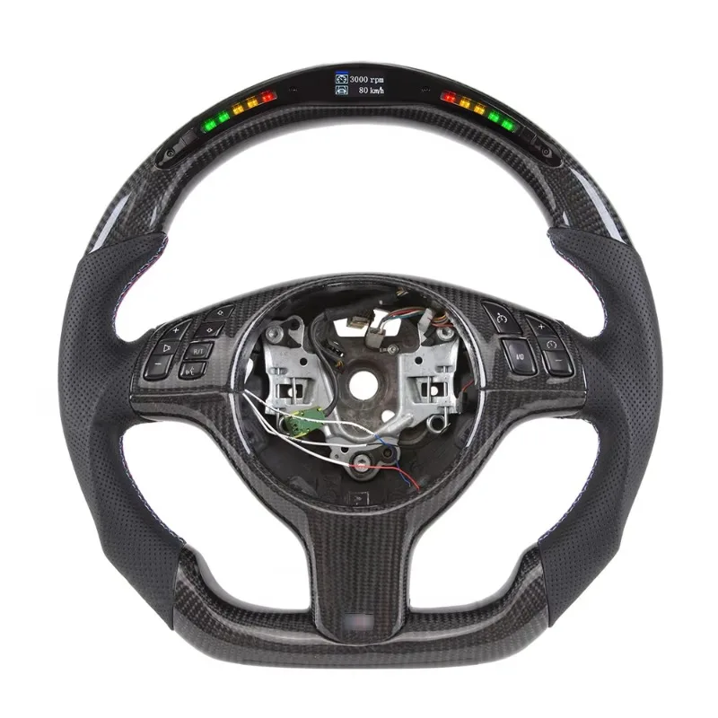 Smart LED Carbon Fiber Steering Wheel High End Super Car Racing Parts