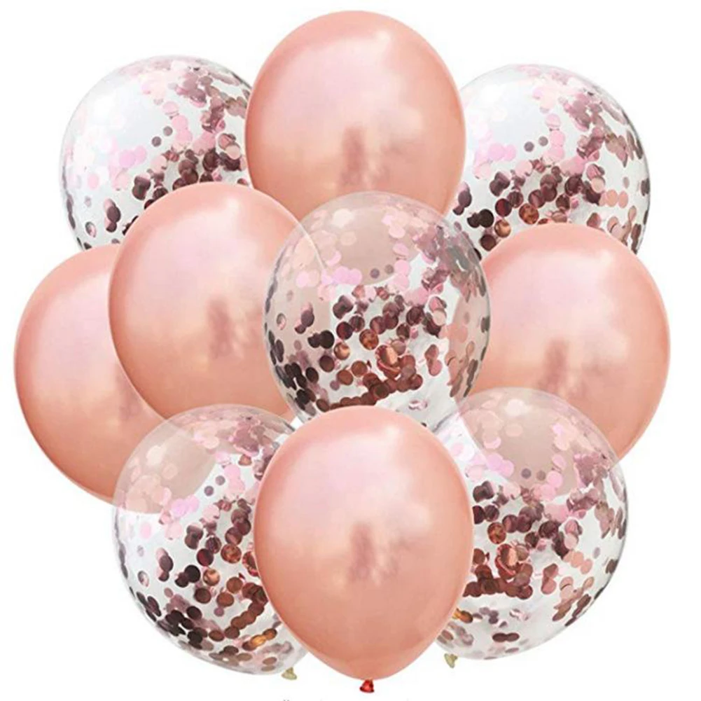 Set di palloncini a elio Festa di San Valentino Matrimonio Addio al celibato Set rosa 10 pezzi Palloncino in lattice verde da 12 pollici 5x