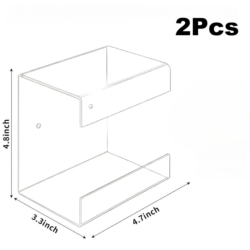 Clear Wall Mount Wipe Dispenser 2 Pack for Wet Wipes Gloves Facial Paper Boxes Designed for Smooth or Rough Wall Surfaces