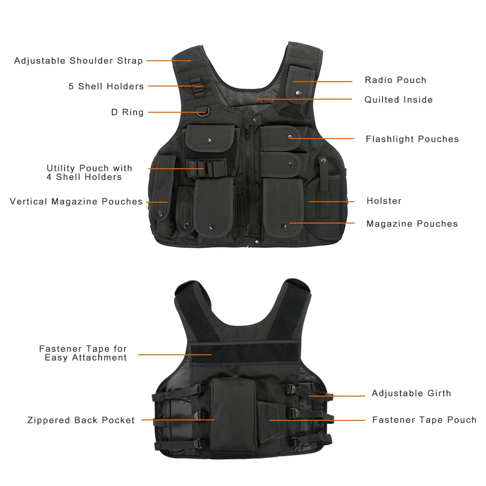 900D Polyester Oxford Cloth Vest Defense Vest Safety Tactical Vest