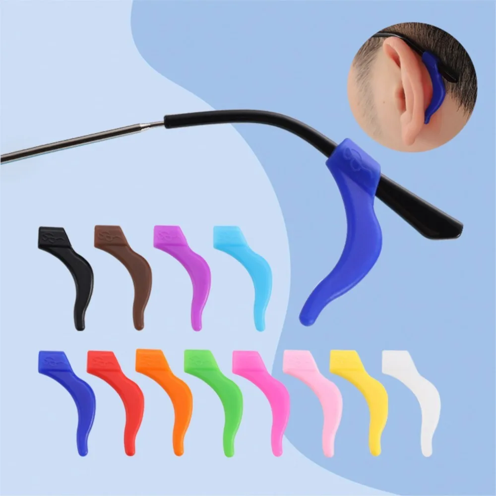 10pcs(5pairs) Silicone Ear Hook Anti-slip Glasses Leg Ear Sleeve Fastener Sunglasses Accessories Grip Anti-fall Eyewear Holder