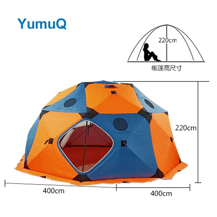 

YumuQ Лидер продаж, оптовая продажа, всплывающая большая изолированная палатка для зимней рыбалки для подледной рыбалки, палатка Bivvy