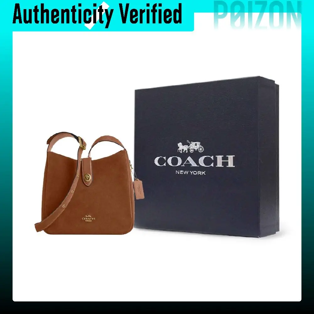 COACH Hadley Suede Shoulder Bag, Crossbody Bag Medium Women's Brown CW004-IMXAF
