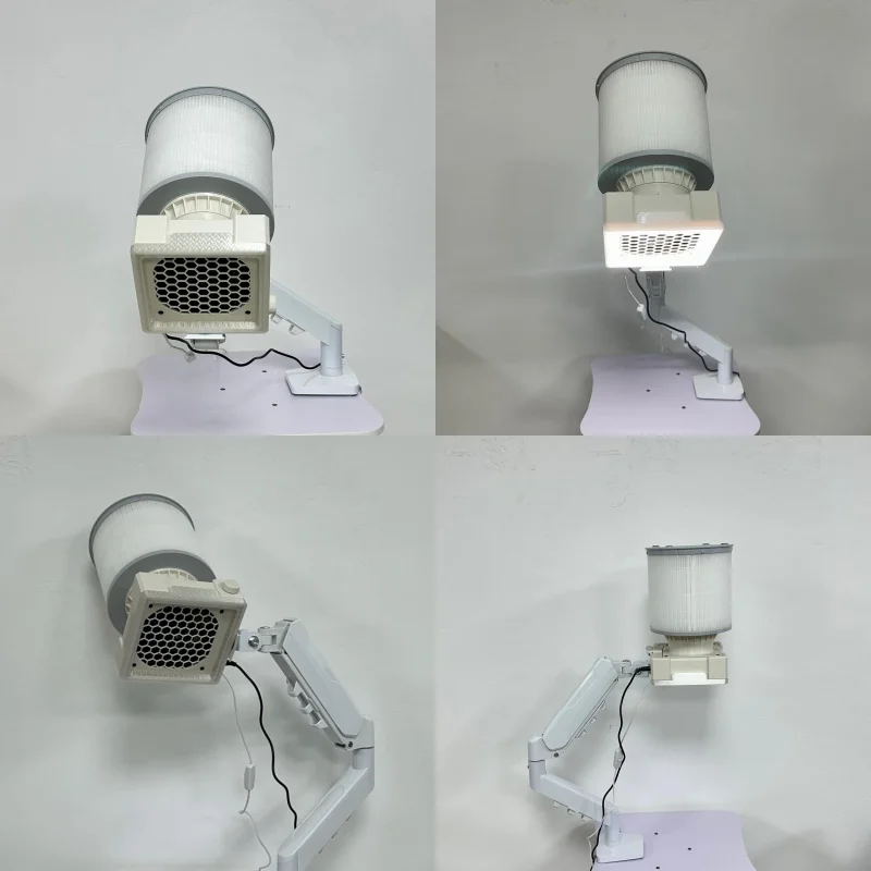 

Пылесборник-вытяжка портативный настольный для маникюра с LED-подсветкой, мощный пылесос для удаления лака с ногтей