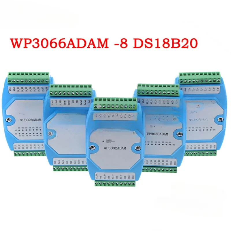 DS18B20 Temperature Acquisition Module 8 RS485 MODBUS Communication -WP3066ADAM