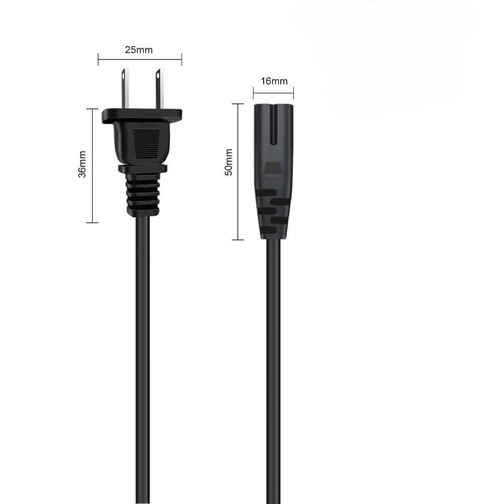 

AC DC US Power Cord Universal 2 Prong Power Cable（See Details for More Compatible Device Models）