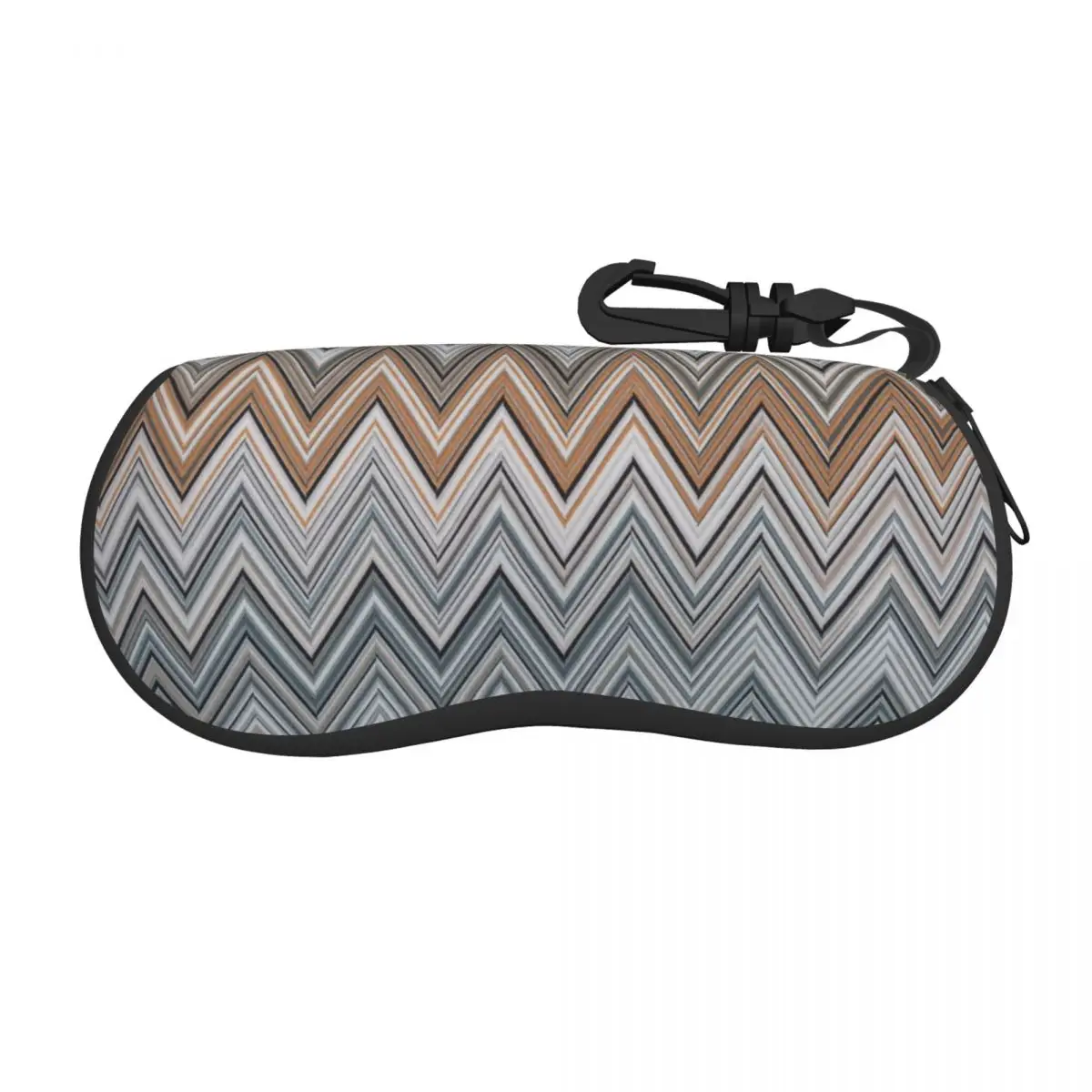 

Custom Contemporary Zig Zag Glasses Case Portable Boho Chic Camouflage Shell Eyeglasses Case Sunglasses Box