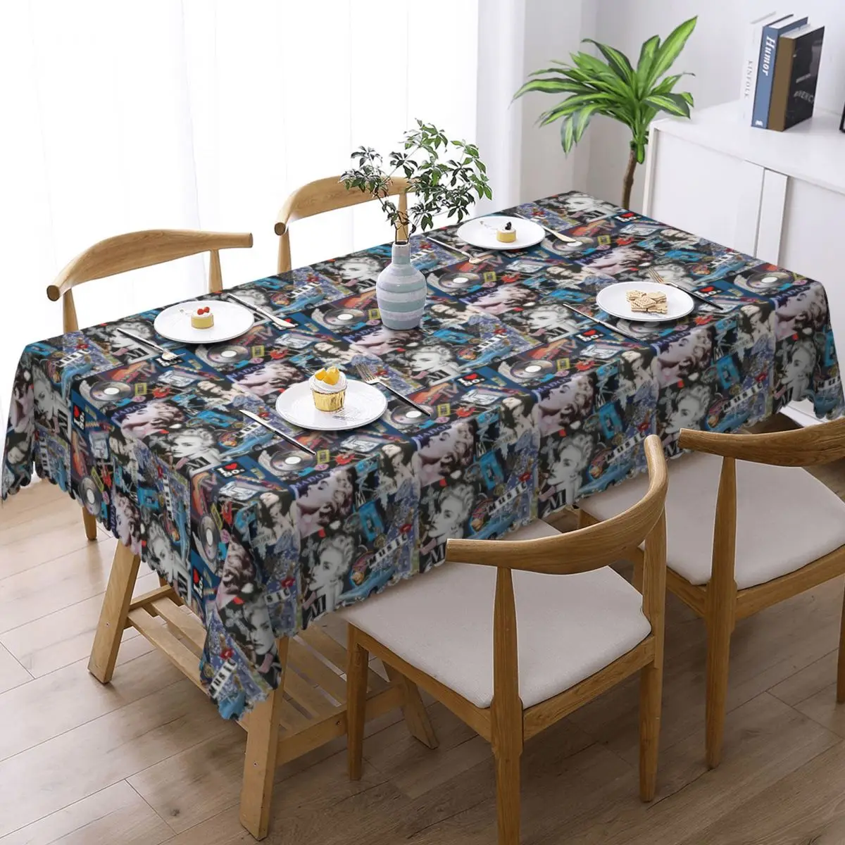 Madonna Tablecloth Restaurant Kitchen Rectangular Tablecloth Festival Party Decorations Tablecloth Outdoor Dining Table Cover