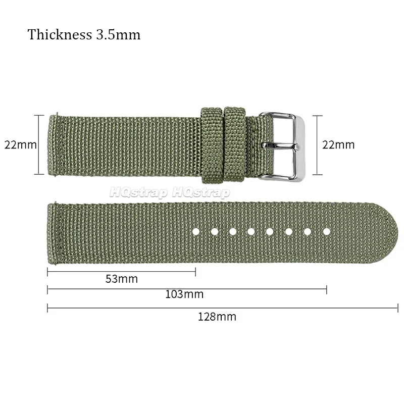 Cinturino in tela di nylon da 18mm 20mm 22mm 24mm per Samsung Galaxy Watch 5 4 3 per cinturino Seiko cinturino sportivo morbido a sgancio rapido
