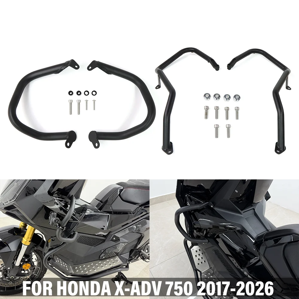 

Motorcycle Crash Guard Bar Engine Body Bumper Buffer Protector Frame Accessories FOR HONDA XADV 750 X-ADV750 XADV750 2017-2026