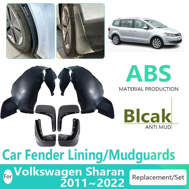 

Car Mud Guards For VW Volkswagen Sharan 7N 2011~2022 Antifreeze Mudguard Mudflaps Mud Front Door Guards Fenders Auto Accessories