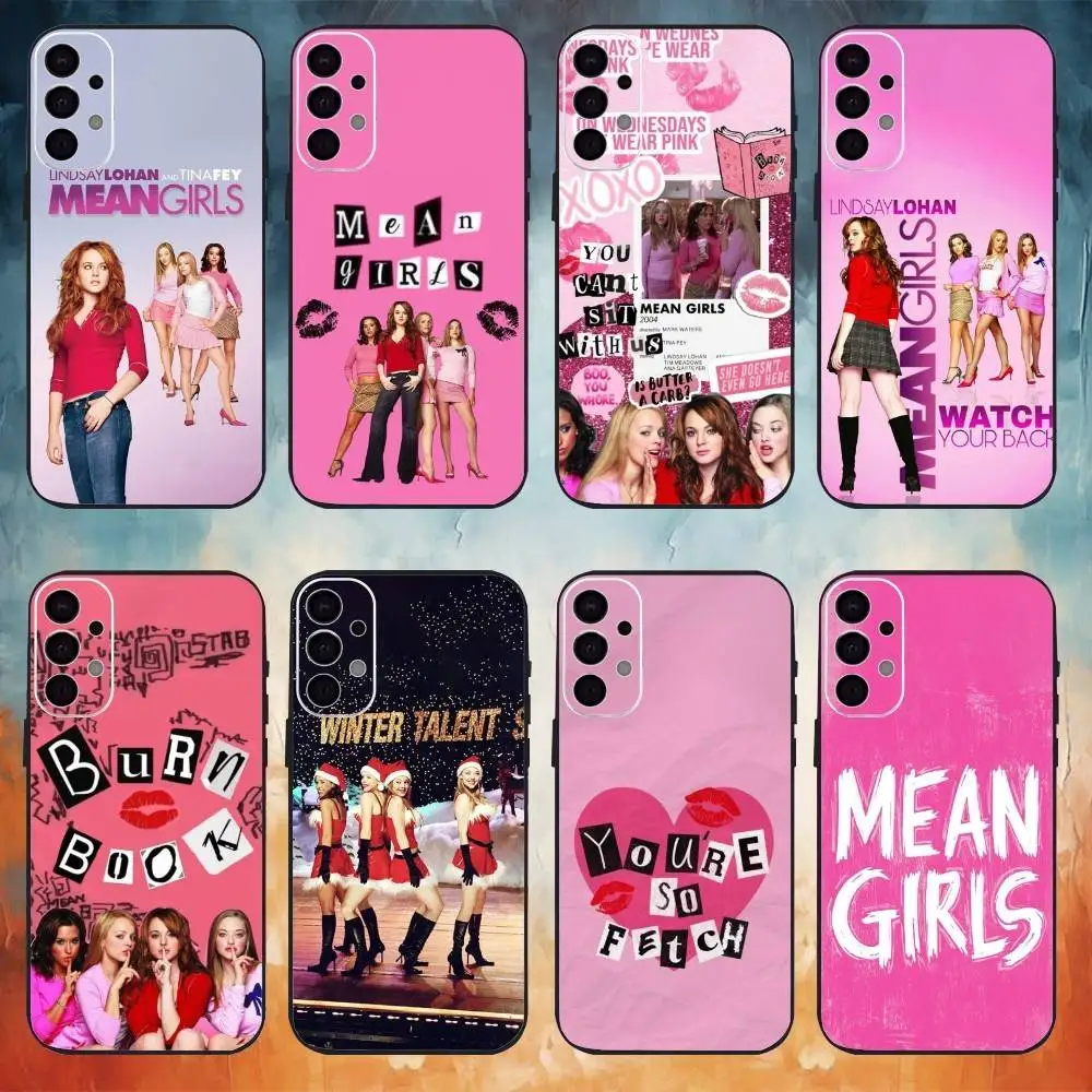 B-Burn Books Mean G-Girls Capa de telefone para Samsung S25,S24,S21,S22,S23,S30,Ultra,S20,Plus,Fe,Note,10,9,5G Capa preta