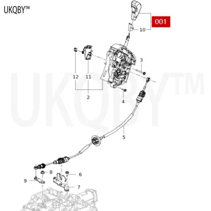 Suitable for Bu ic k GL 8E S/35 8 gear lever, gear lever, gear shift handball, gear shift head, black 26214597