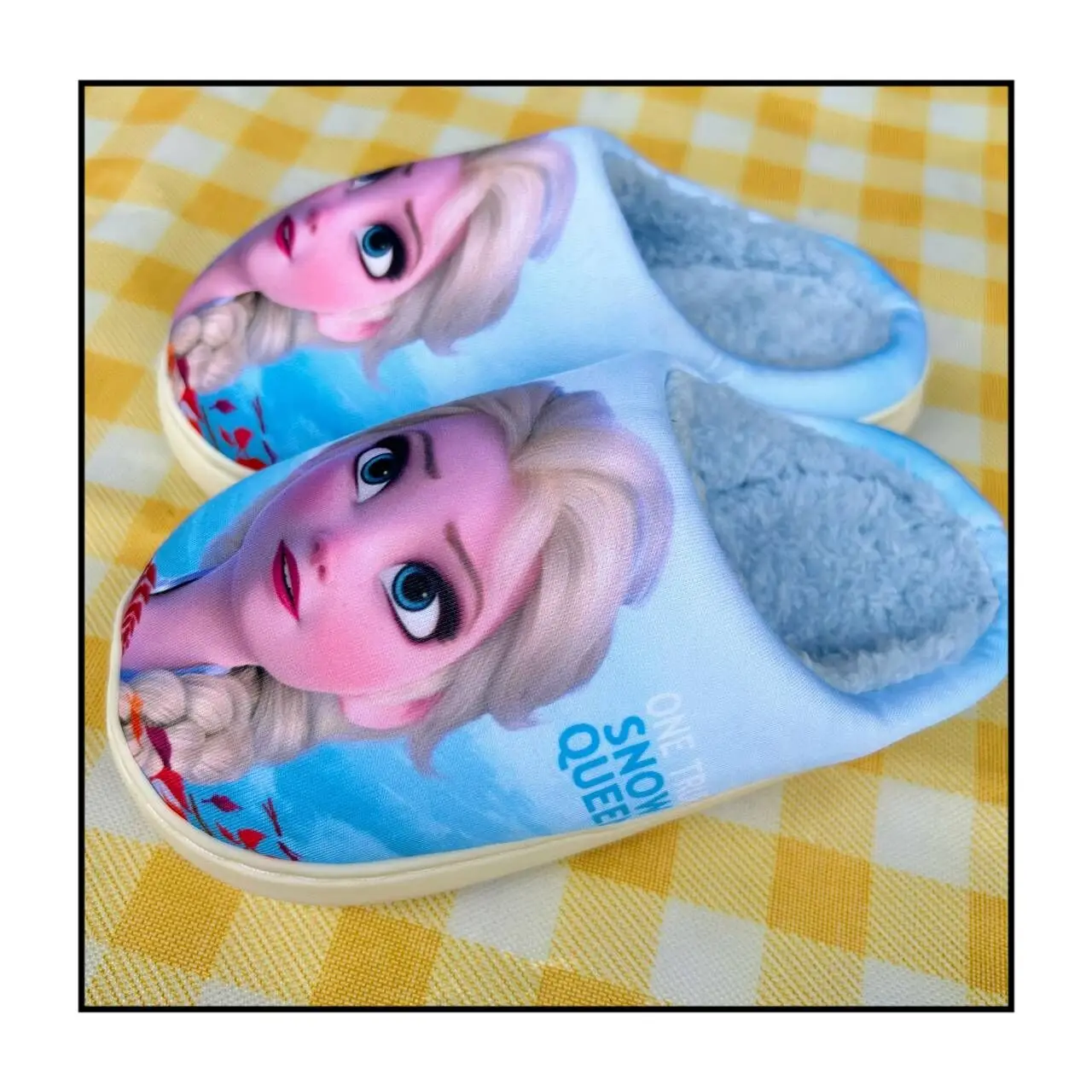 New 2-9Y Autumn Winter Kids Shoes Girl Slippers Children Elsa Cartoon Christmas Slippers Pantoufle Enfant Baby Shoes Hausschuhe