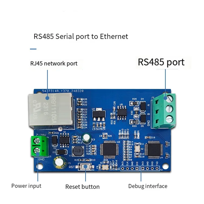 N75R-RS485 To Ethernet Module RS485 Serial To Ethernet Serial Transmission Versatile Convenient Portable Communication Module