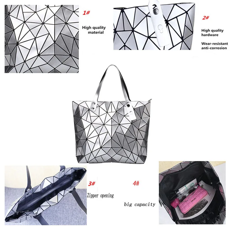 Luxury Designer Handbags High Quality 2024 New Bags For Women Fashion Messenger Shoulder Bag Purses Silver Geometry Square Bag