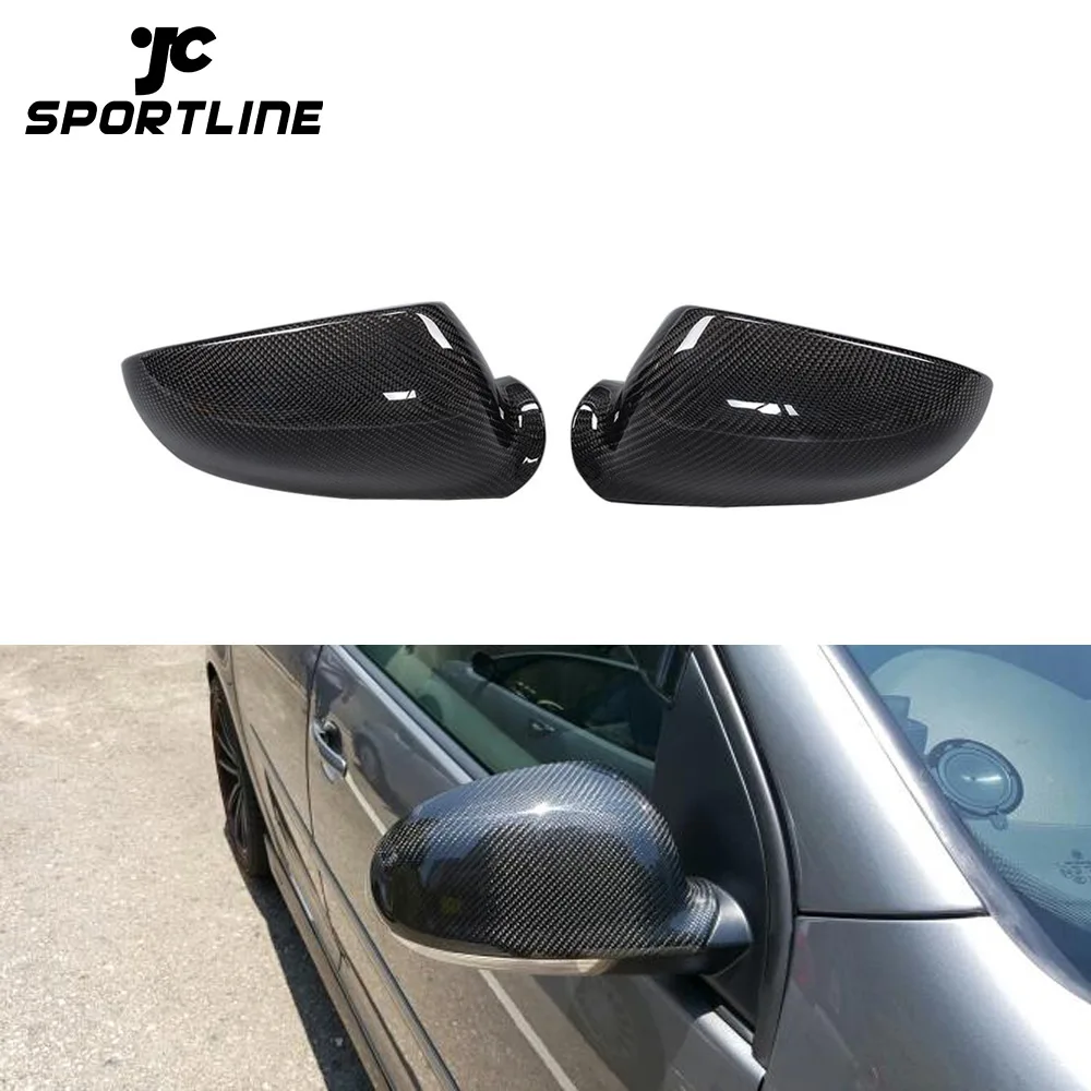 For Jetta Golf V 5 MK5 Full Replacement Carbon Fiber Rearview Mirror Cover Rabbit Passat EOS Sharan 03-05