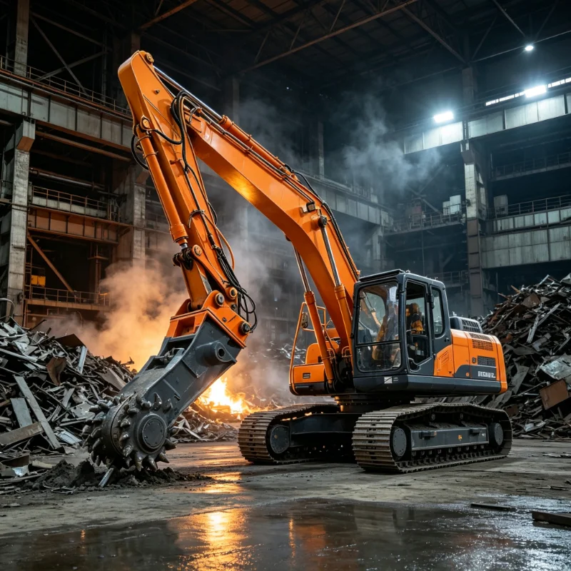 2026 New Model Hot Sale New Technology Paint Protection Can Be Rotated 360° Mining Hydraulic Drum Cutter For Digger Attachments