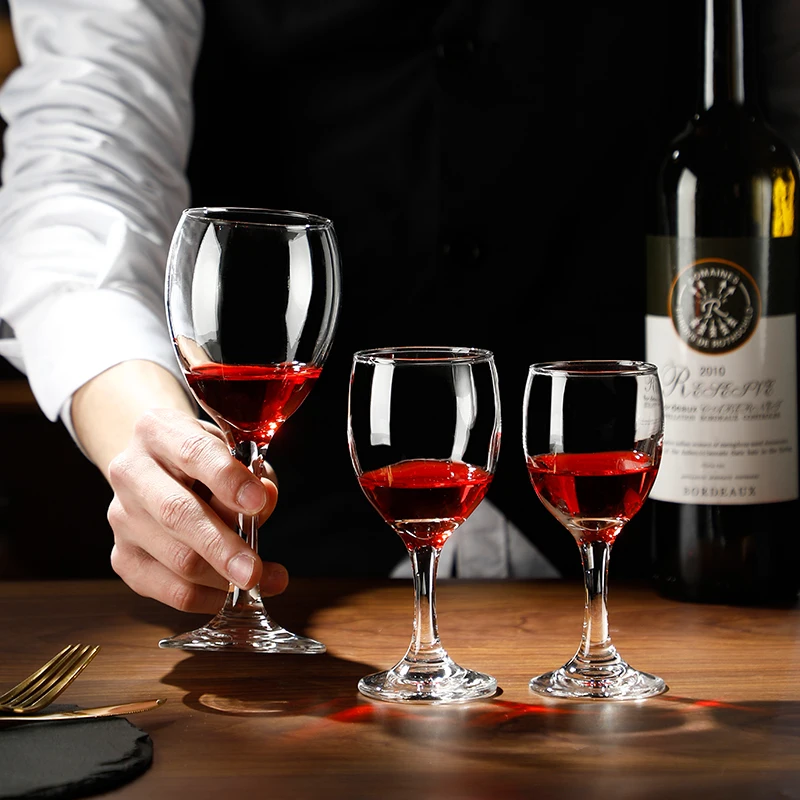 European Style Red Wine Glass Set Creative High Footed Wine Glasses Commercial Use Glassware for Home Use And Dining