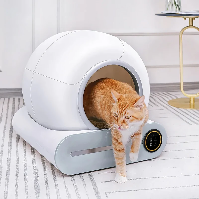 

Wholesale Smart App-Controlled Automatic Cat Litter Box Self-Cleaning Enclosed Pet Toilet PP Material Easy Clean 10kg Weight