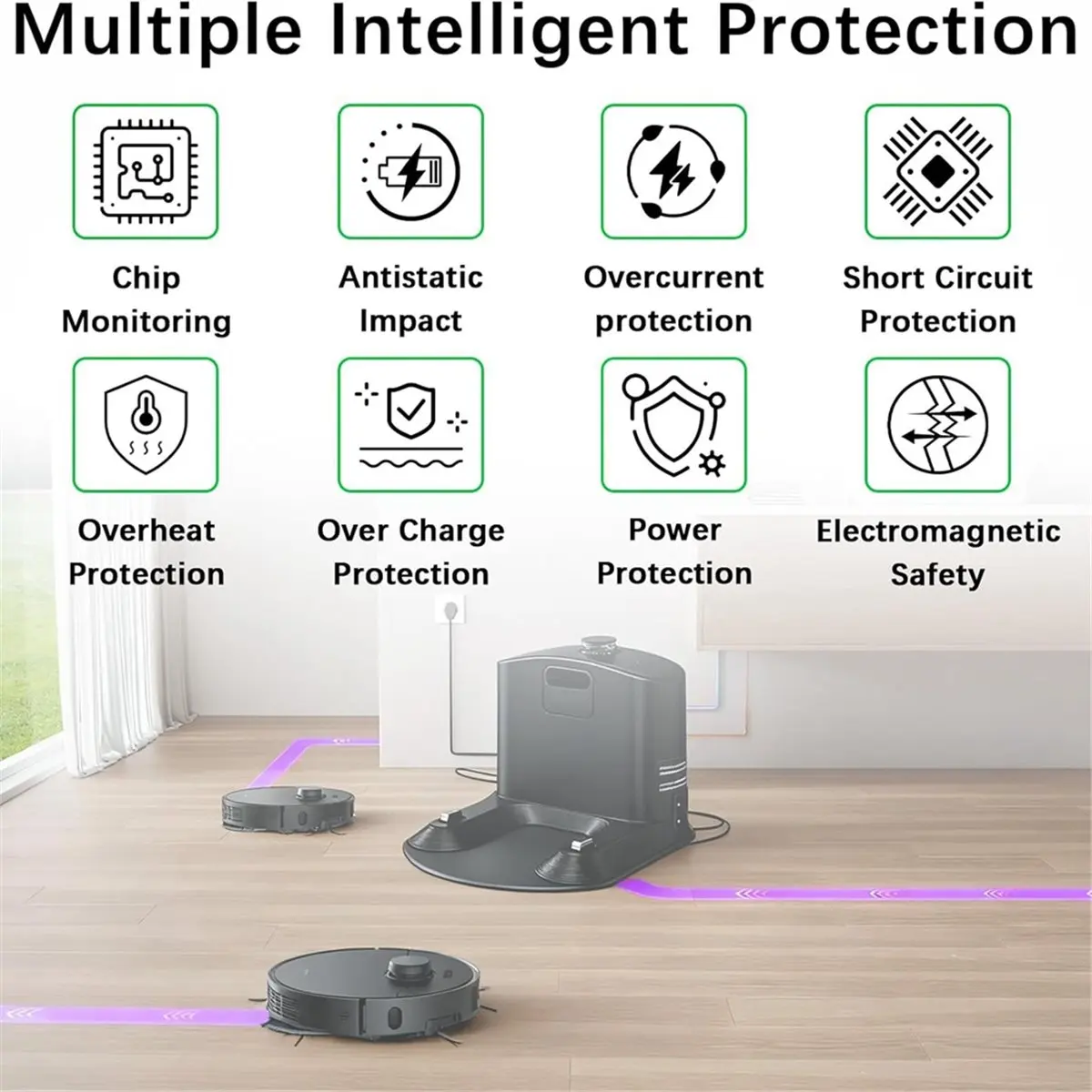 

Зарядная док-станция с комплектом кабелей питания для пылесосов серий 500, 600, 700, 800, 900, запчасти для зарядной базы, вилка стандарта США