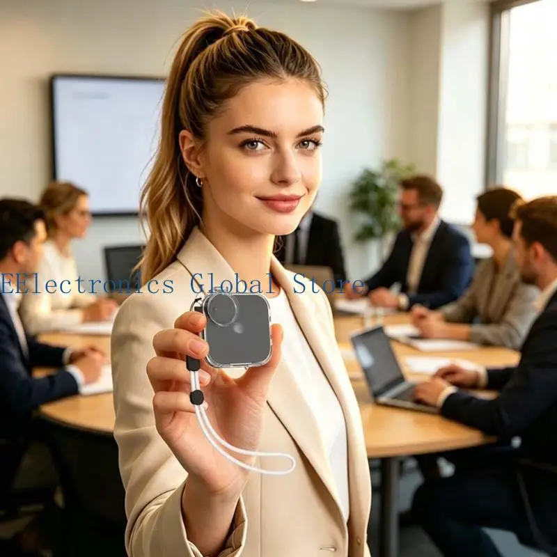 462B Voice Recorder Cover, Clear PC Shell with Rounded Corner Coverage and Open Side Access for Meeting, Class, Daily Carry, and