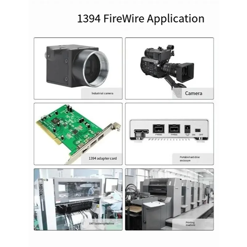 A13E-Firewire IEEE 1394 Cavo da 4 pin a 4 pin per computer portatile a videocamera industriale - DV 400 velocità