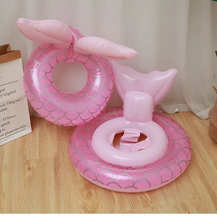 Estate gonfiabile nuoto cerchio PVC gonfiabile coda di pesce pantaloni tasca coda di pesce fessura bambino seduto sirena giocattolo gonfiabile