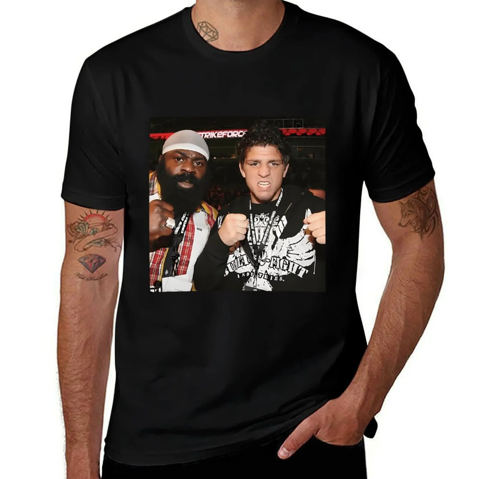 

Legends Kimbo Slice Nick Diaz T-Shirt Active Sports Short Sleeve Cotton Shirt