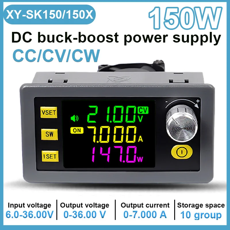 

SK150 0-36 В 7A/150 Вт понижающе-повышающий источник питания постоянного тока CC/CV/CW Регулируемый регулятор напряжения Источник питания Поддержка MPPT Солнечная зарядка