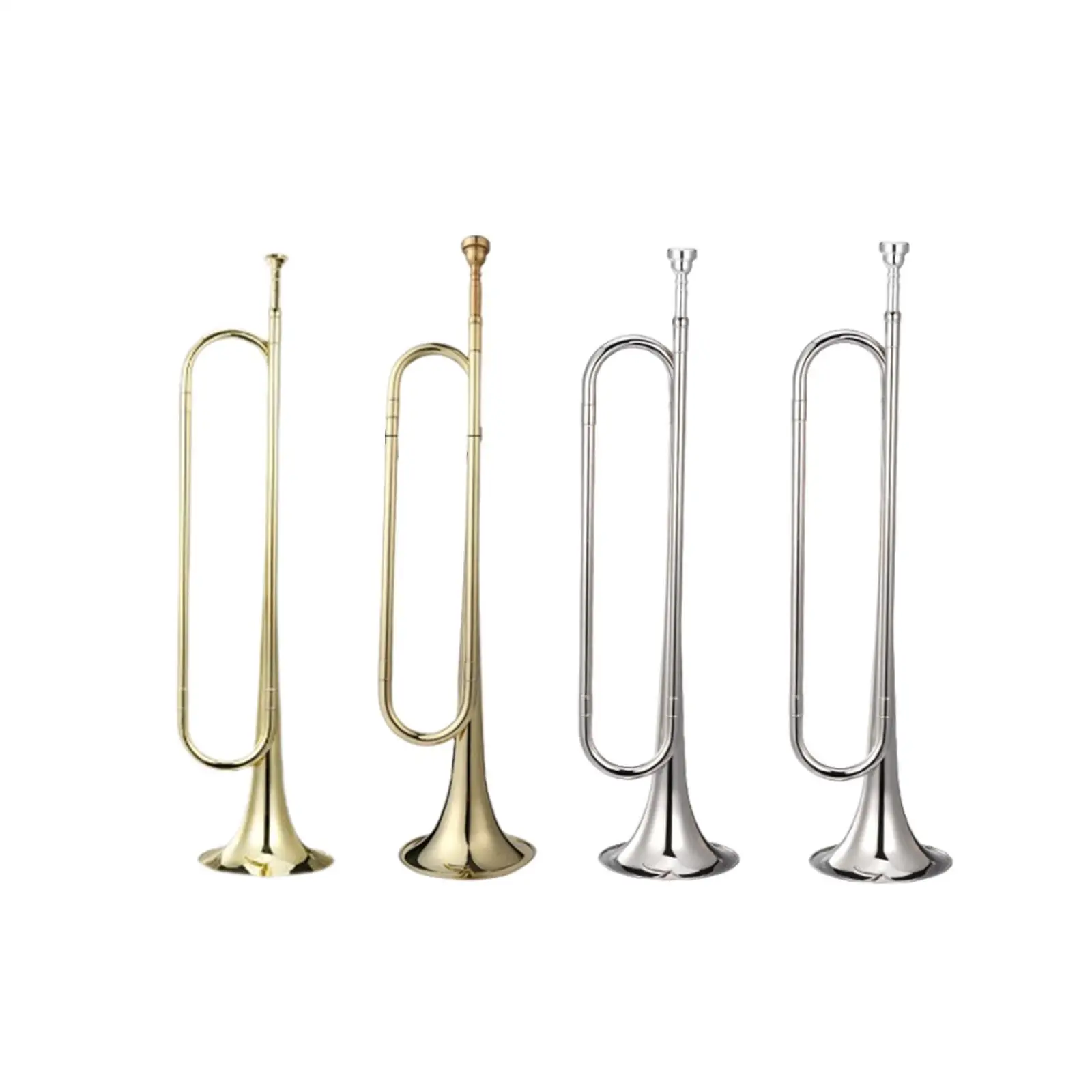 

Bugle Brass Instrument Portable Brass Blowing Bugle for Beginner Band Adults