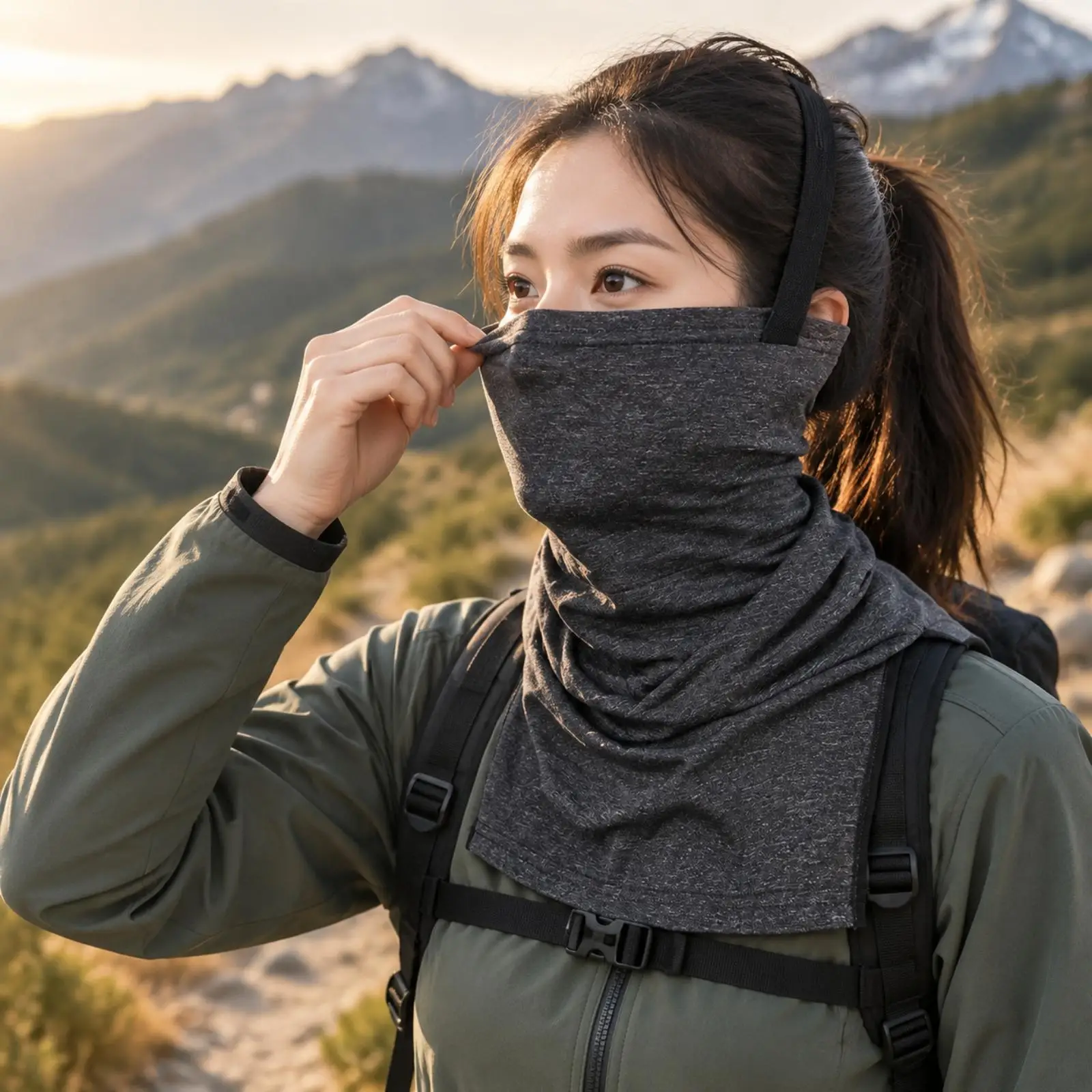 Windproof Ski Face Cover Fleece Gaiter for Men Women Winter Outdoor Activities Head Neck Shoulder Warm Mask Thermal